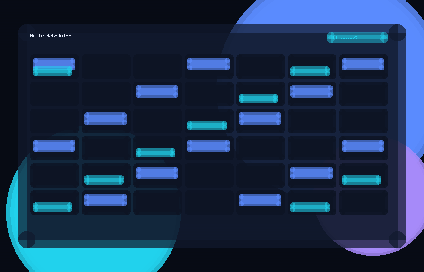 Music Scheduler 示範：課表網格與 AI Copilot 層